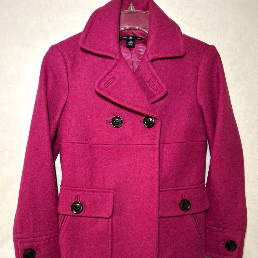 Gap Women's Petite XS Pink Pea Coat